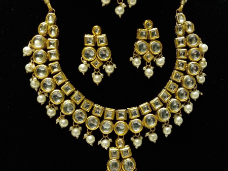 Hand crafted Elegant Design Kundan Gold Plated Classic Necklace Meenakari set. Sale