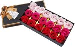 Rose Petals Bath Soap Flower Aromatic Artificial Flower Soap in Sand Bear Gift Box on Sale