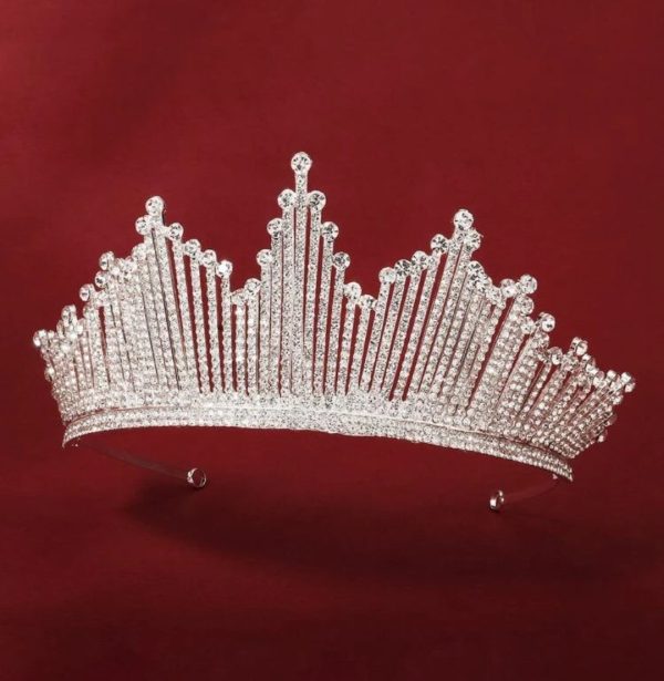 Crown design rhinestone overlayhair accessory Online now