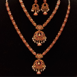 Golden Brass Matte Finish Jewellery Set Online Hot Sale