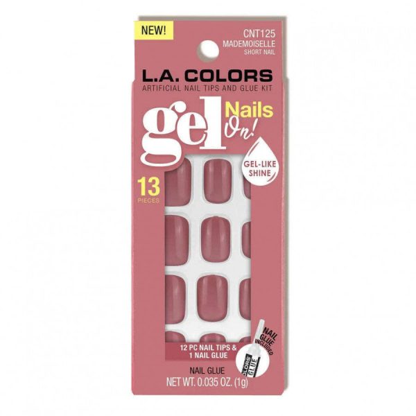 L.A. Colors 13 Piece Gel Nails On! Nail Tips And Glue Kit Fashion