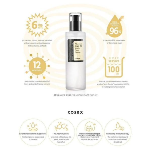 Advanced Snail 96 Mucin Power Essence , 3.38 fl oz (100 ml) Online Hot Sale