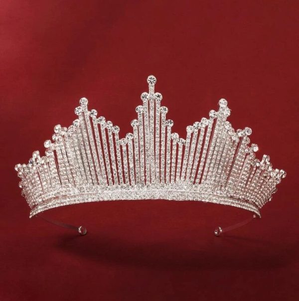 Crown design rhinestone overlayhair accessory Online now