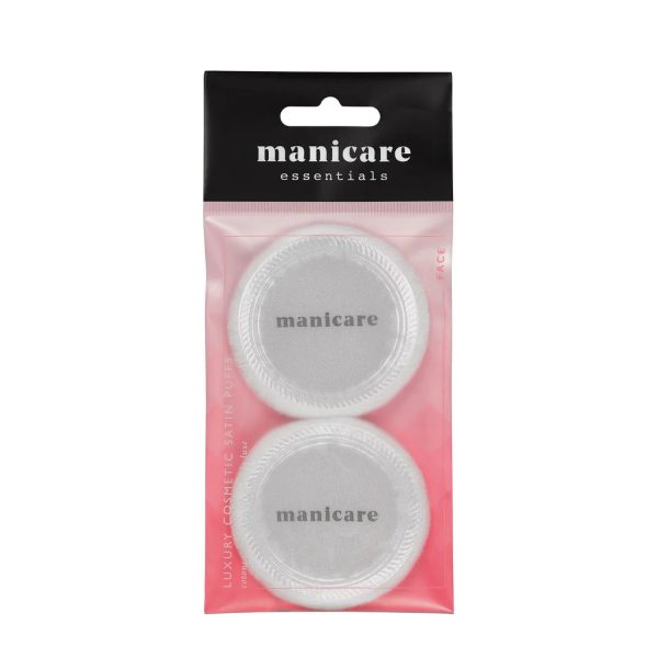 Manicare Luxury Cosmetic Satin Puffs - 2 Pack Online