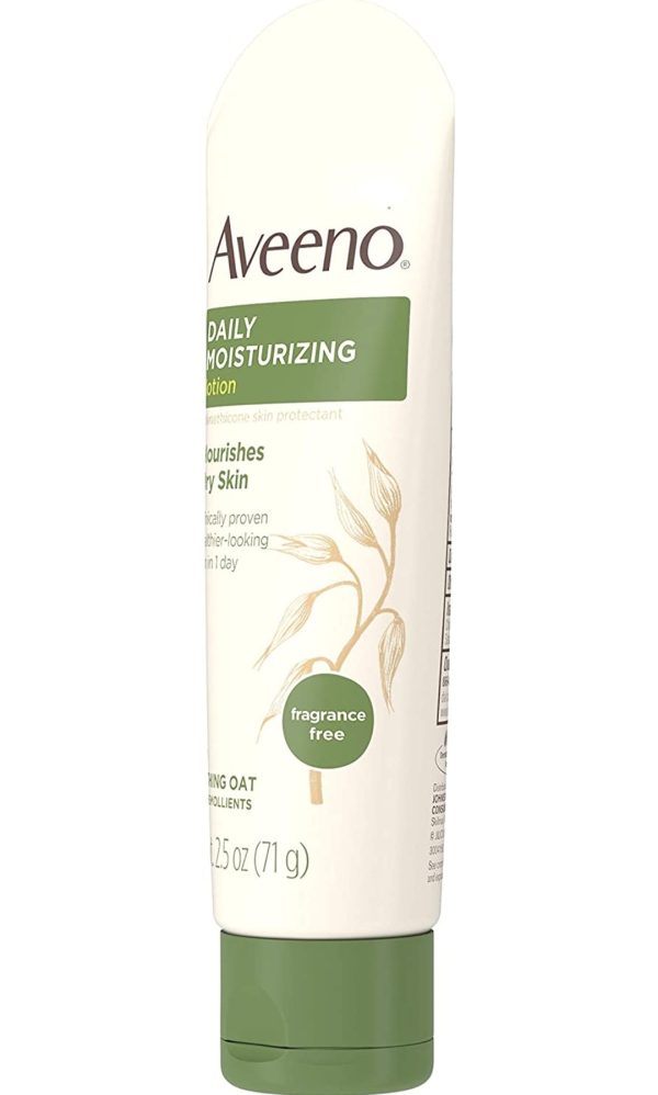 Aveeno Daily Moisturizing Body Lotion with Soothing Oat and Rich Emollients to Nourish Dry Skin, Fragrance-Free, 2.5 fl. oz For Cheap