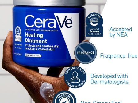 CeraVe Healing Ointment | Moisturizing Petrolatum Skin Protectant for Dry Skin with Hyaluronic Acid and Ceramides | Lanolin Free & Fragrance Free | 12 Ounce Online Hot Sale