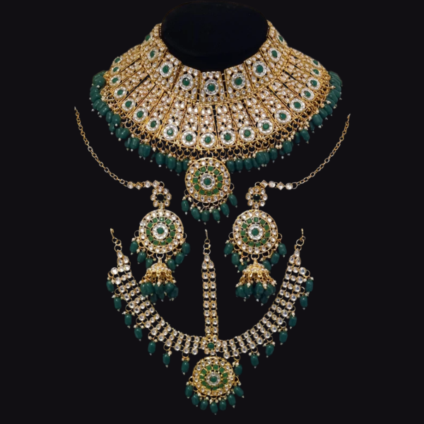 ( 7 pcs ) Designer Bridal kundan jewellery set. Online now