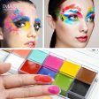 Face Body Paint IMAGIC Brand 12 Flash Colors case Halloween Party Fancy Dress Tattoo Oil Painting Art Beauty Supply