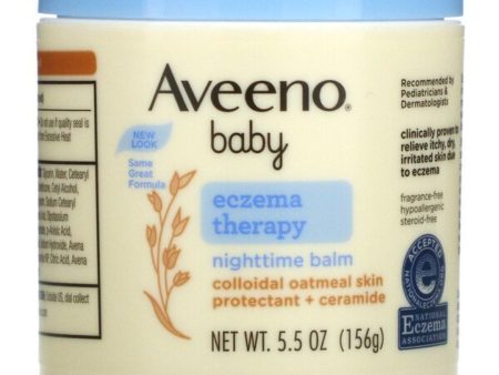 Aveeno Baby Eczema Care Nighttime Balm - Bedtime Body Lotion for itching due to eczema Colloidal Oatmeal + ceramide - Fragrance Free Cheap