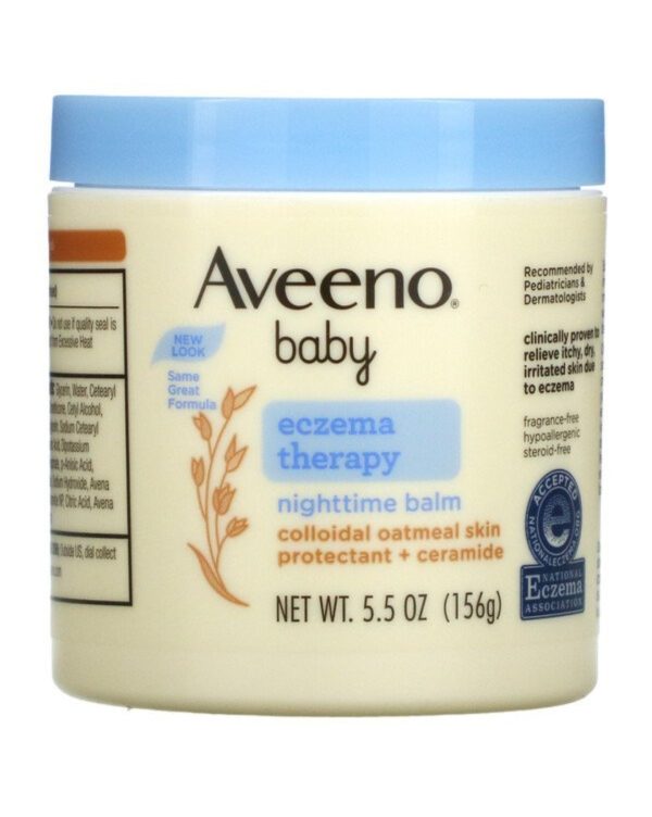 Aveeno Baby Eczema Care Nighttime Balm - Bedtime Body Lotion for itching due to eczema Colloidal Oatmeal + ceramide - Fragrance Free Cheap