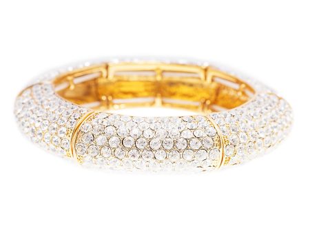 MULTI-CRYSTAL MARVEL STATEMENT BRACELET (CLEAR) For Discount