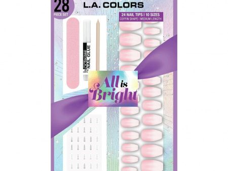 L.A Colors All Is Bright 28 Pcs Shine Artificial Nail Tips Online Sale