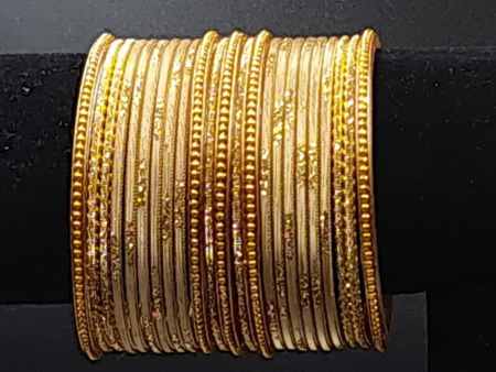 Bridal gold metal bangles For Discount