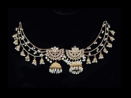 Chand Kundan Bahubali Earrings. For Sale