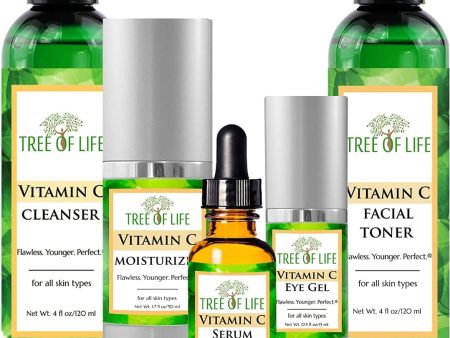 Tree of Life Vitamin C Complete Regimen | Includes Cleanser, Toner, Serum, Face Cream and Eye Gel Discount