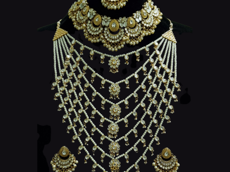 Designer kundan gold plated bridal set. Sale