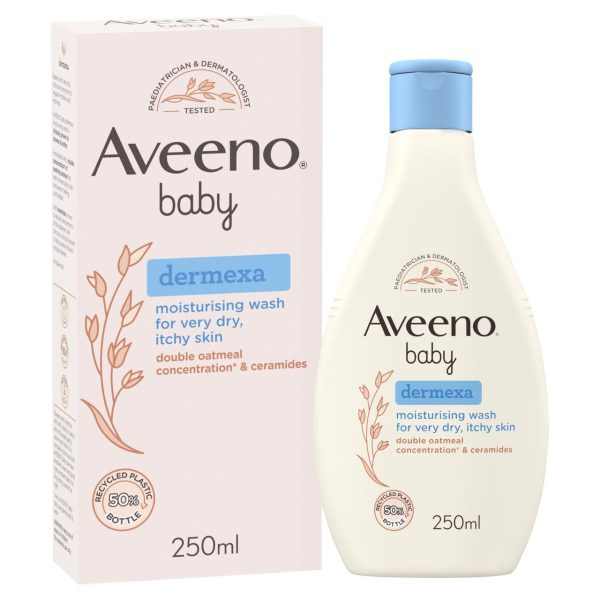 Aveeno Baby Dermexa Moisturising Wash For Very Dry Itchy Skin 250ml For Discount