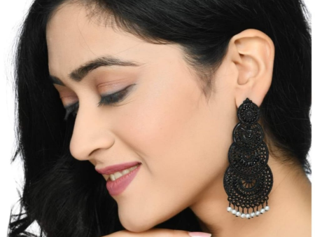 Oxidized black metal afgani jhumka Online Sale