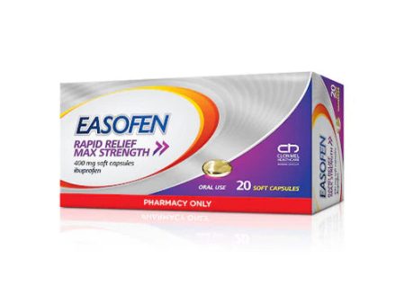 Easofen Rapid Relief Max Strength 400mg Soft Capsules Fashion