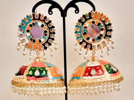 Oversized Multi Color Jhumkas. Online now