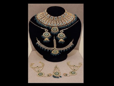 ( 7 pcs ) Designer Bridal kundan jewellery set. Online now