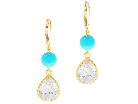 TURQUOISE DREAM STATEMENT EARRINGS For Discount