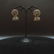 Violet Alloy Meenakari Jhumka Earrings For Cheap