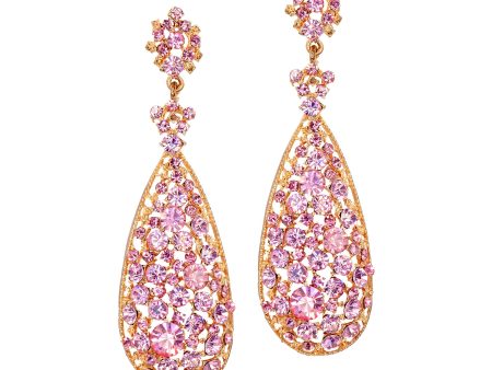 TOWER OF PINK STATEMENT EARRINGS Online now