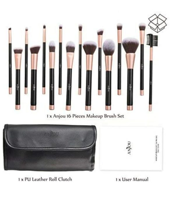 Makeup Brushes, Anjou 16pcs Makeup Brush Set Kit With Case Bag,  For Sale