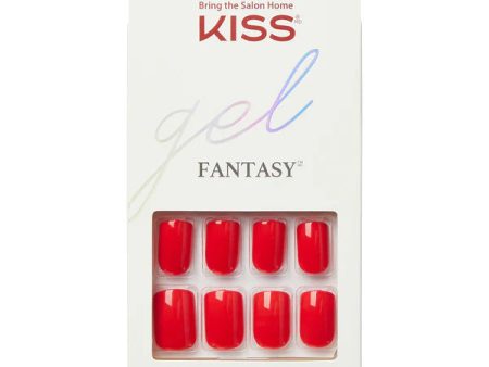 Kiss Gel Fantasy False Nails - Whatever Red Online Hot Sale