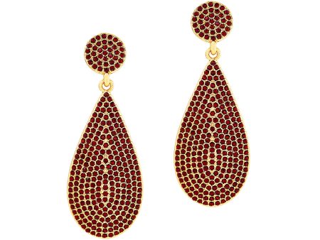 ON HOLIDAY GLAMOUR STATEMENT EARRINGS (SIAM) Online Hot Sale