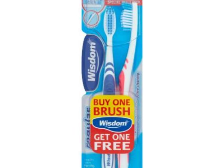 Wisdom Regular Plus Firm Toothbrush - Twin Pack Fashion