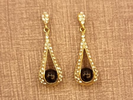 Black Pearl Earrings. For Sale