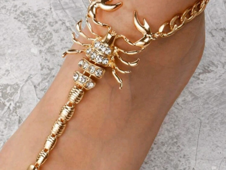 Rhinestone scorpion decor mittens anklets Online Hot Sale