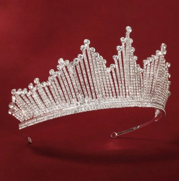 Crown design rhinestone overlayhair accessory Online now