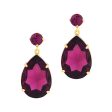 OPULENT GLAMOUR STATEMENT EARRINGS (AMETHYST) Online