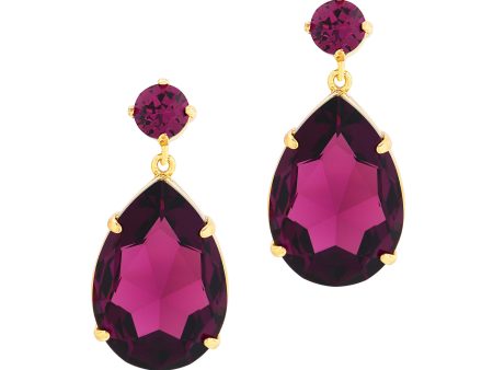 OPULENT GLAMOUR STATEMENT EARRINGS (AMETHYST) Online