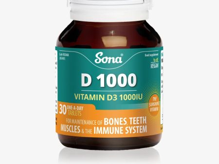 Sona - D 1000 Vitamin D3 1000IU One-A-Day 30 Tablets Discount