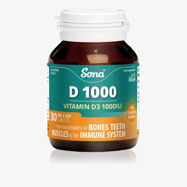 Sona - D 1000 Vitamin D3 1000IU One-A-Day 30 Tablets Discount