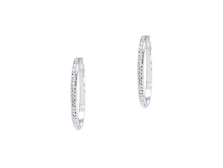 CLASSIC GLAM STATEMENT HOOPS (SILVER) For Sale