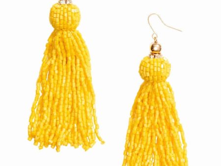 YELLOW CHANDELIER DROP EARRINGS. For Sale