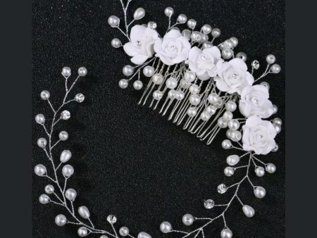 New Fashion Lengthen Flower Hair Jewelry Wedding Hair Accessories For Discount