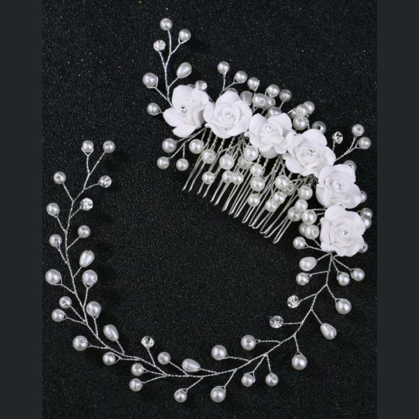 New Fashion Lengthen Flower Hair Jewelry Wedding Hair Accessories For Discount