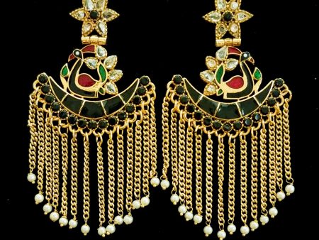 Peacock chandbali earrings. Cheap