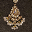 Beautiful indian traditional maang tikka with diamond cut stones and pearls Online Sale